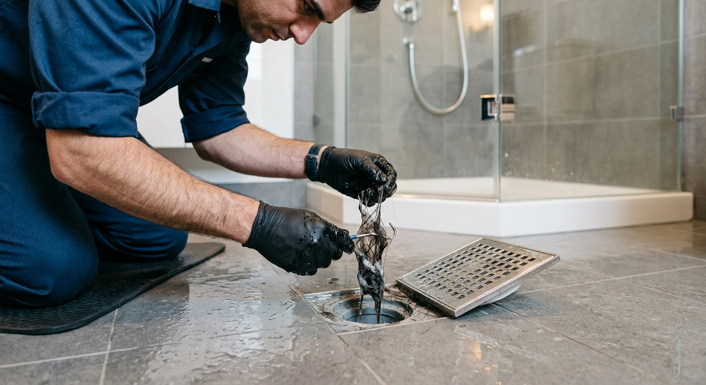 Débouchage de douche bouchée par un plombier à Ermont