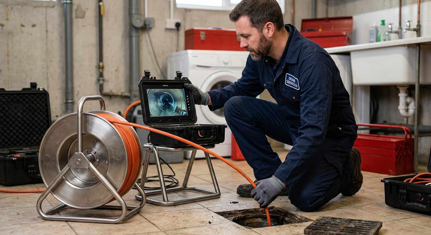 Inspection caméra endoscopique de canalisation à Ermont