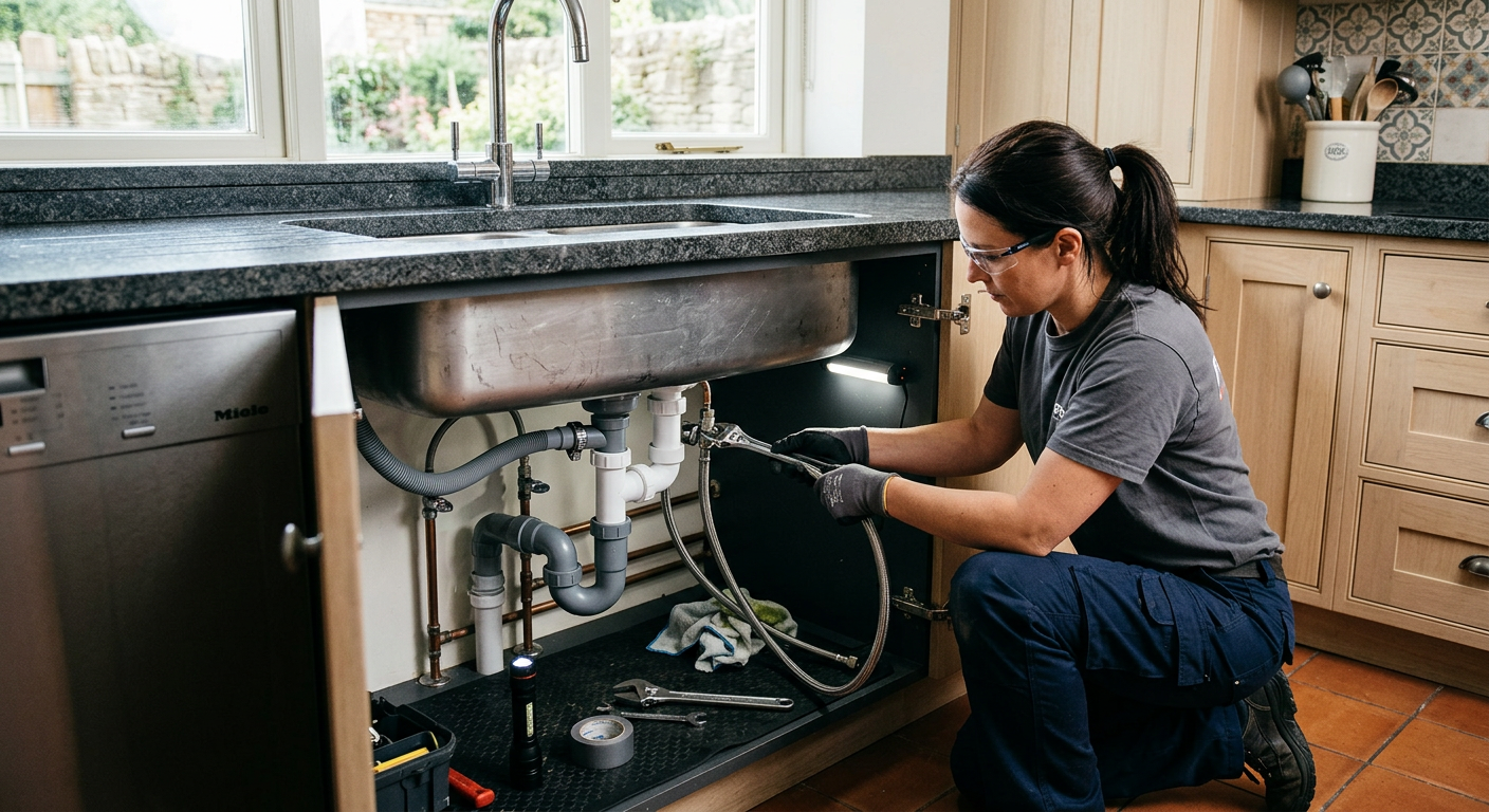 Installation plomberie cuisine avec pose d'évier à Ermont