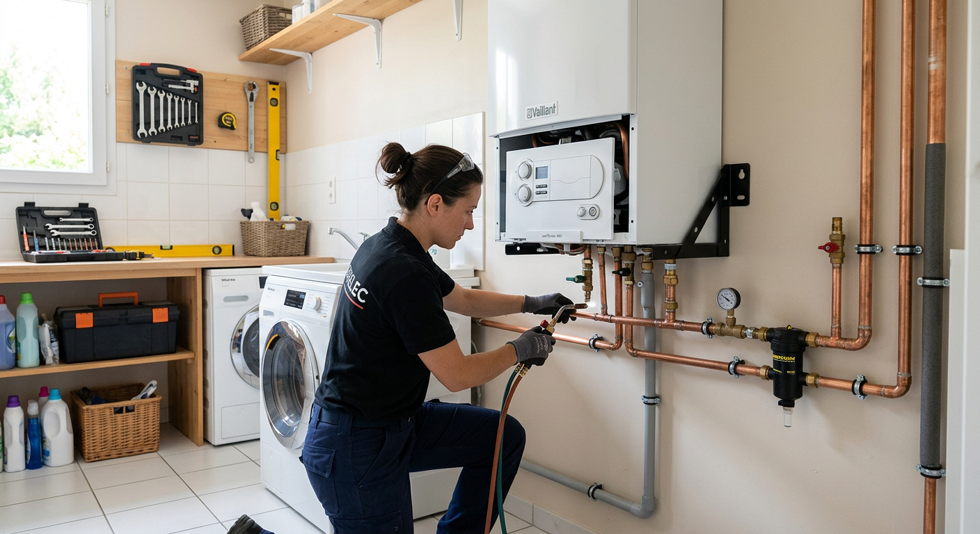 Remplacement de chaudière à condensation par un chauffagiste à Ermont