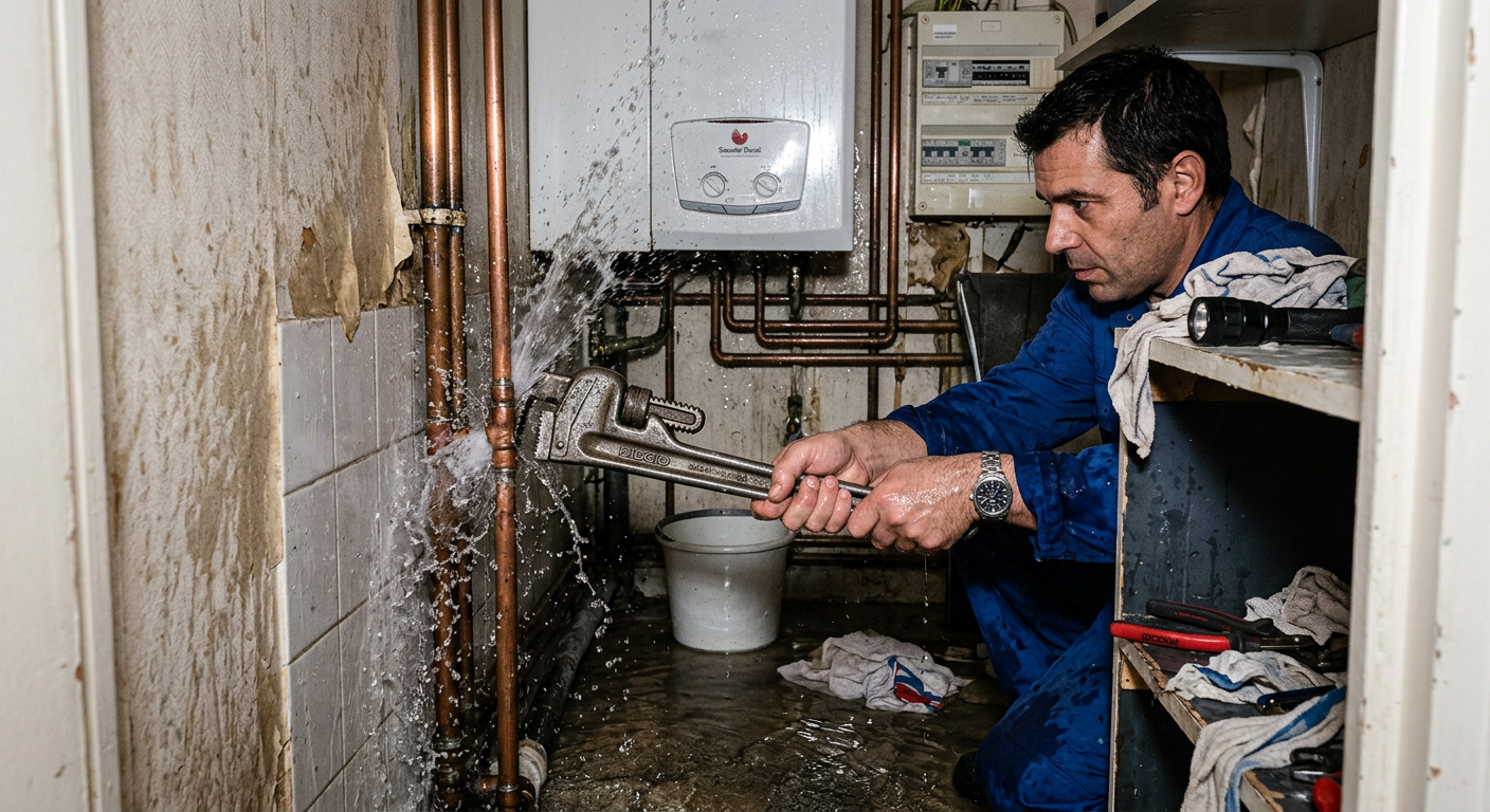 Réparation urgente fuite d'eau sur tuyauterie cuivre à Ermont